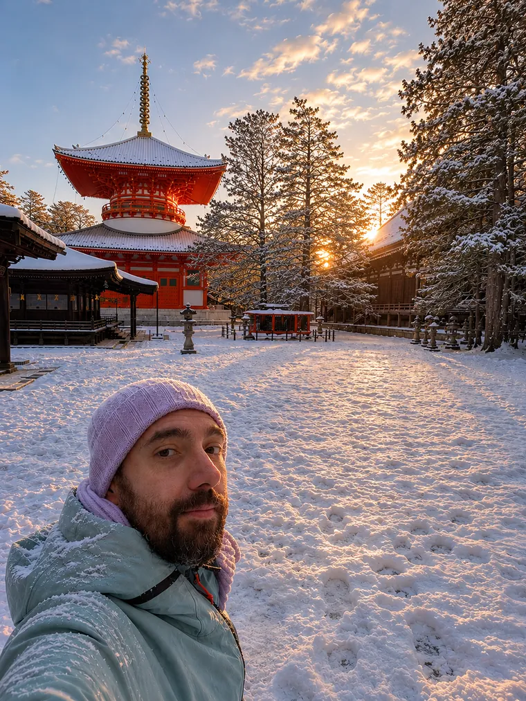 Marco Oggioni a Koyasan, in Giappone